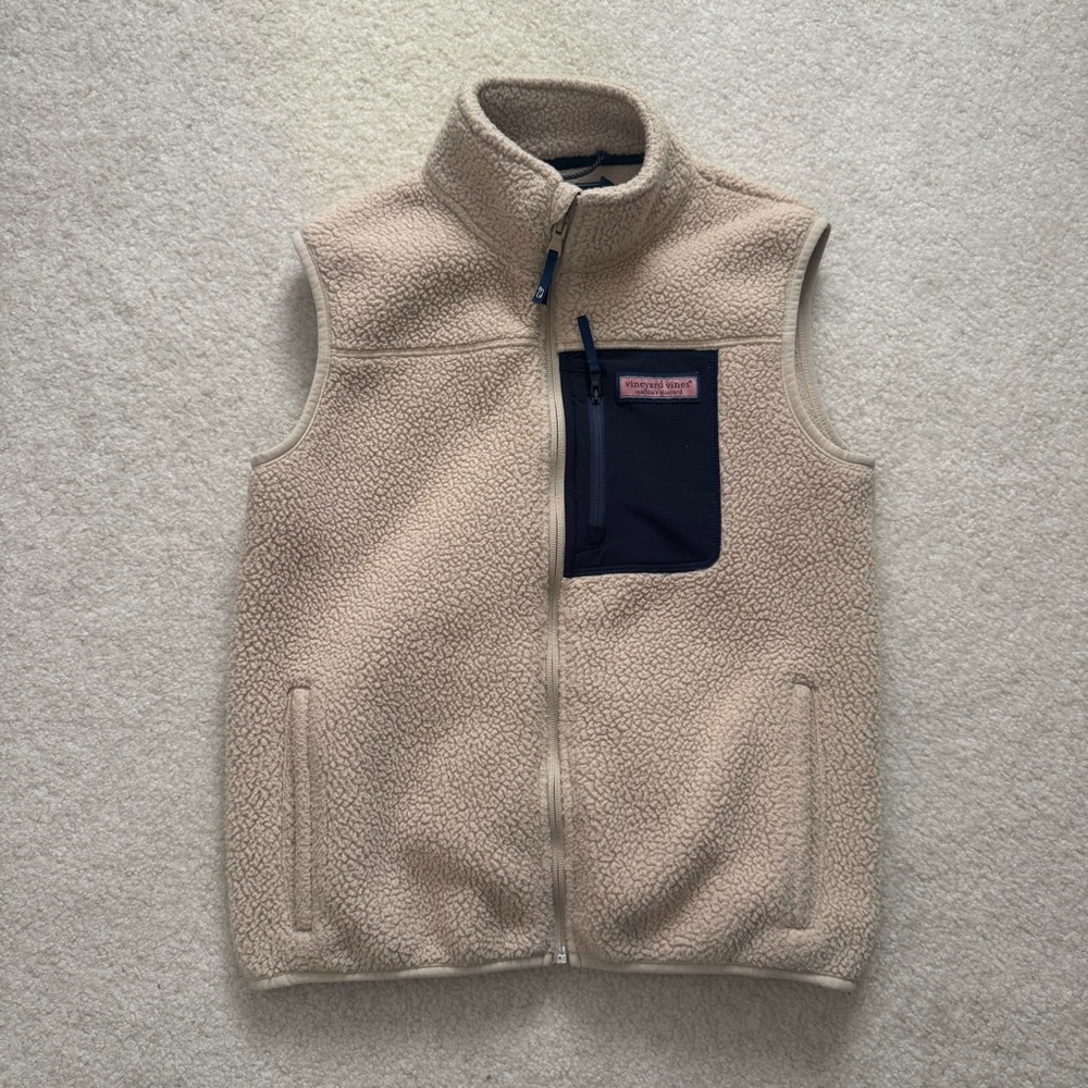 Kids Vineyard Vines Fleece Full Zip Vest